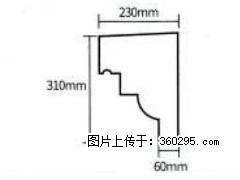 产品分解图型 - 檐口线，型号：SX311-YK-3，规格：230x310mm(3) - 那曲三象EPS建材 nq.sx311.cc